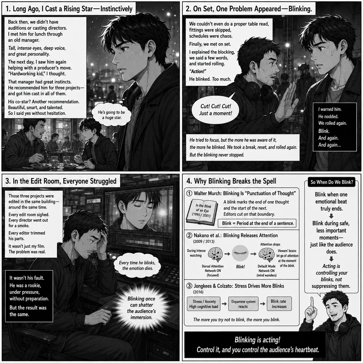 Acting for the Cut — Lecture 4 Don’t Blink